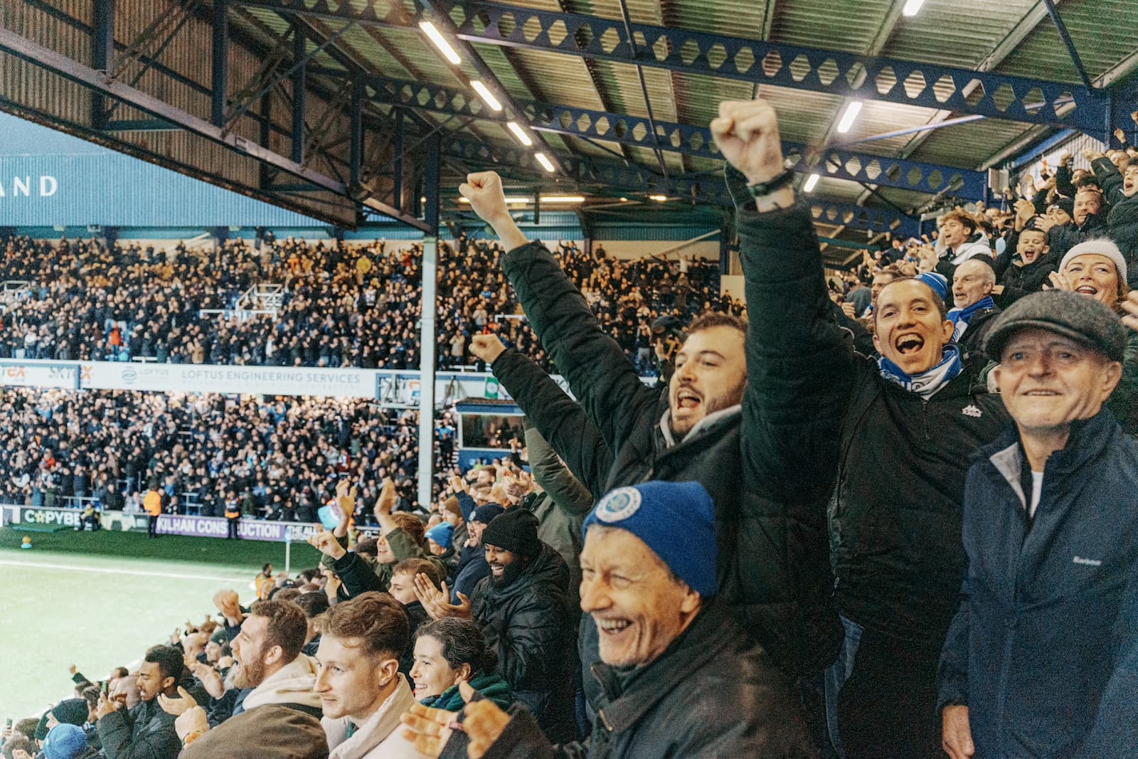 QPR fan cheering goal